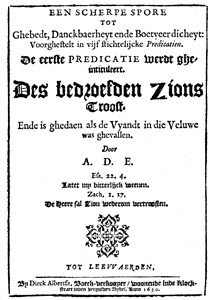 Abraham Danielsz. Eilshemius | Een scherpe spore tot Ghebedt, Danckbaarheyt ende Boetveerdicheyt