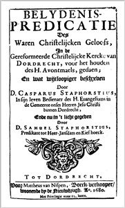 Casparus Staphorstius | Belijdenispredicatie