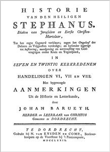 Johannes Barueth | Historie van den Heiligen Stephanus