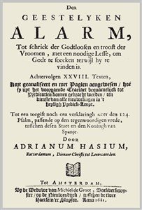 Adrianus Hasius | Den geestelyken Alarm