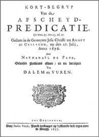 Afscheyd-predicatie Rumpt